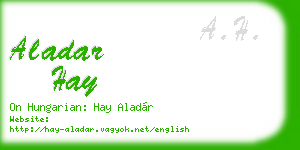 aladar hay business card